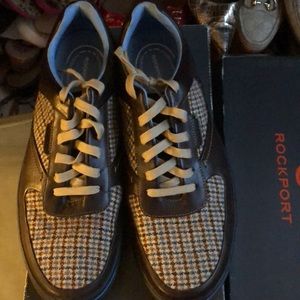 Men’s Rockports- Brown Leather/Tweed Shoes